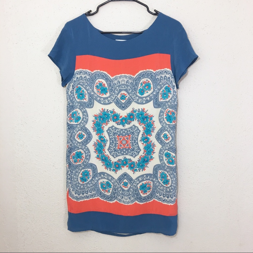 Anthropologie Meadow Rue Calcada Silk Tunic Dress